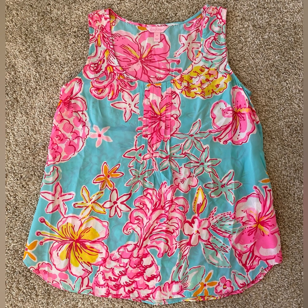 Lilly Pulitzer Dahlia Silk Top